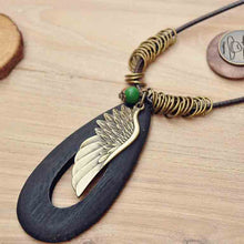 Load image into Gallery viewer, Classic Style Feather Necklace Black Green Coffee