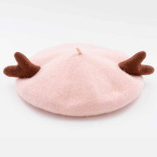 Load image into Gallery viewer, Soft and comfy wool pink beret for women