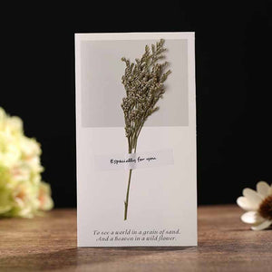 Dried Flowers Birthday Thank You New Year Love Cards