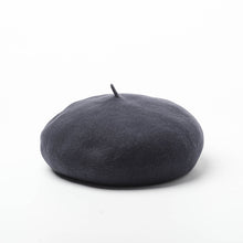 Load image into Gallery viewer, Simple Fashionable Women Black Wool Beret Beanie Lady Hat