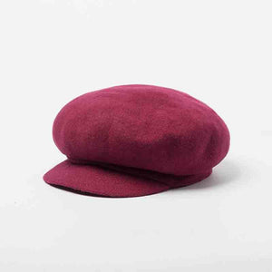 Wine color wool beret