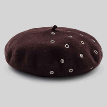 Load image into Gallery viewer, Women Wool Berets Hats with Rivet