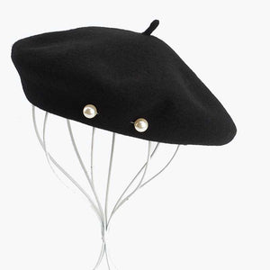Fashionable and simple women black beret