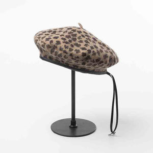 Leopard soft and warm beret