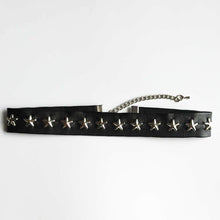 Load image into Gallery viewer, Gothic Leather Choker for girls punk handcrafted accessories for girls