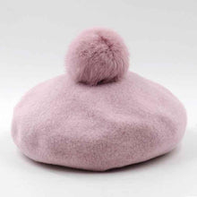 Load image into Gallery viewer, Wool Women Pom pom beret