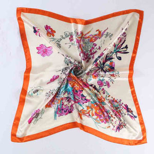 Rose/Orange Bandana Print Scarves for Women