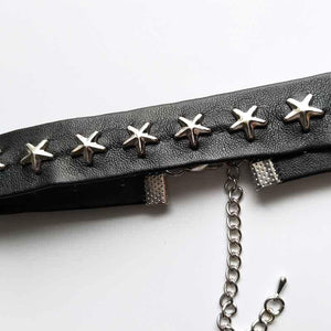 Stars Gothic Leather Choker