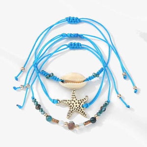 Black/White Seashell Seastar Charming Handmade Bracelets