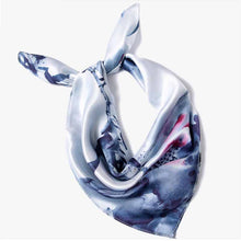 Load image into Gallery viewer, Women Beautiful Natural Silk Blue Bandana 