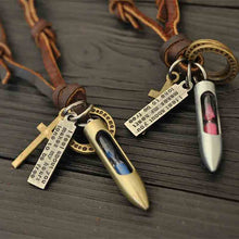 Load image into Gallery viewer, bullet pendant necklace with adjustable cord for girls and boys