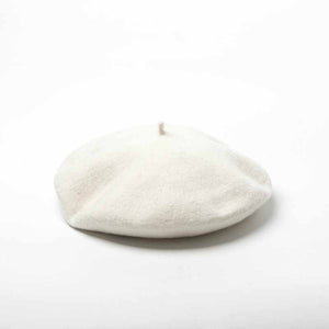 soft and comfy wool white beret for women and men