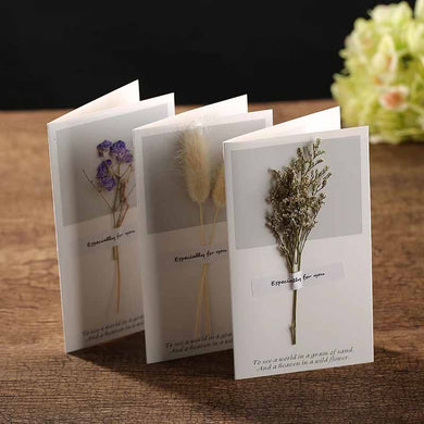 Dried Flowers Birthday Thank You New Year Love Cards for your love girl friend boy friend family and friends