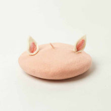 Load image into Gallery viewer, Handmade Parent-Child Wool Beret with Cute Ears