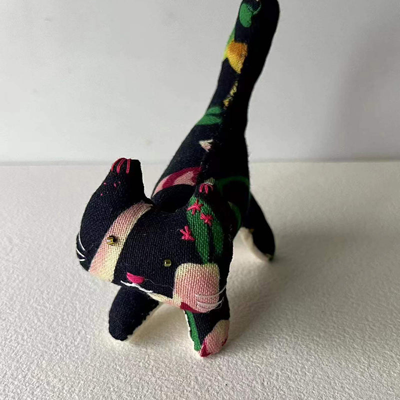 handcrafted embroidery cat toy unique gifts