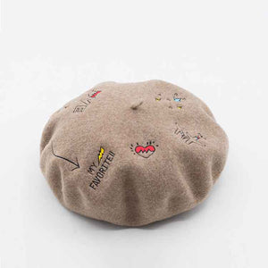 Comfy and soft wool beret hat for women