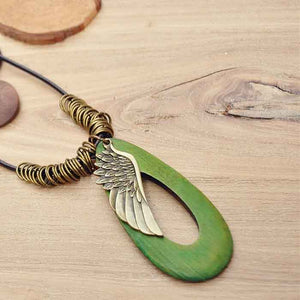 Classic Style Feather Necklace Black Green Coffee