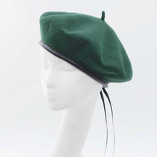 Load image into Gallery viewer, Wool green beret hat for women