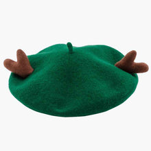 Load image into Gallery viewer, Deer wool green beret hats