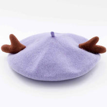 Load image into Gallery viewer, Christmas Deer Wool Beret 6 Colors