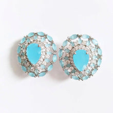 Load image into Gallery viewer, Blue Crystal Earrings