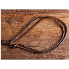 Load image into Gallery viewer, Real Leather Retro Style Key Pendant Necklace Brown Black