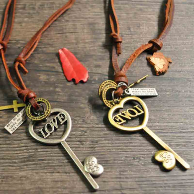 Key pendant I love you necklace for girl friend or boy friend