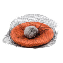 Load image into Gallery viewer, Elegant Wool Beret with Mesh Veil 7 Colors