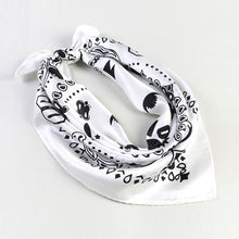 Load image into Gallery viewer, Fashionable Men Bandanas Silk Scarves Headband Black/White/Blue