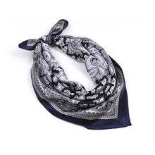 Load image into Gallery viewer, Fashionable Men Bandanas Silk Scarves Headband Black/White/Blue