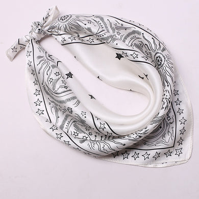 Fashionable Men Bandanas Silk Scarves Headband Stars