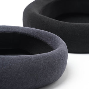 Simple Fashionable Women Black Wool Beret Beanie Lady Hat