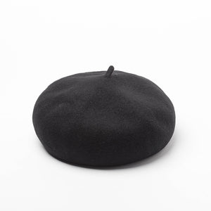 Simple Fashionable Women White Wool Beret Beanie Lady Hat
