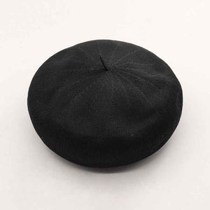 Summer black beret for women