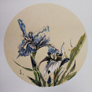 Blue Irises by a Chinese artist Xiayan Luo