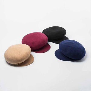 Women wool peak cap