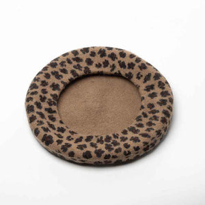 fashionable leopard wool beret hats for women