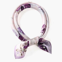 Load image into Gallery viewer, Elegant Natural Silk Purple Bandana Women