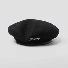 Load image into Gallery viewer, Women Wool Beret Beanie with Embroidered Honey