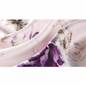 Elegant Natural Silk Purple Bandana Women