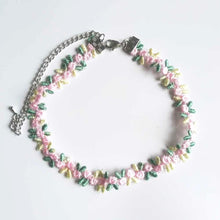 Load image into Gallery viewer,  Handcrafted embroidery flowers choker. Beautiful and fashionable choker for girls