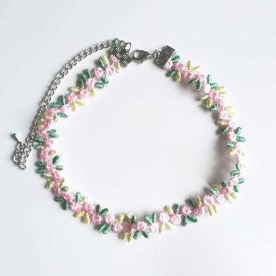  Handcrafted embroidery flowers choker. Beautiful and fashionable choker for girls