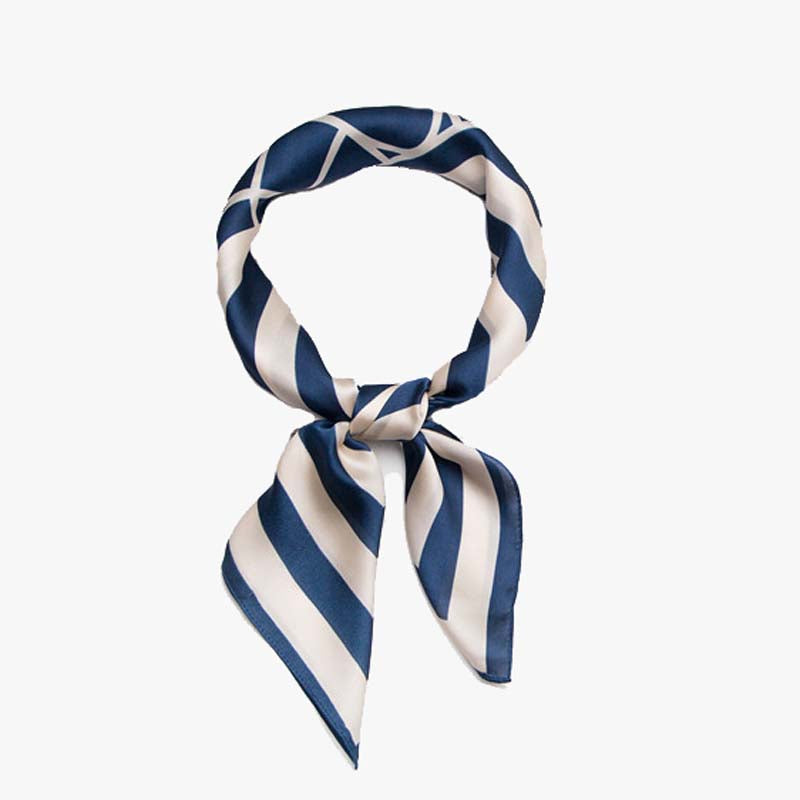 Stripes banadas head accessory for women silk scarf
