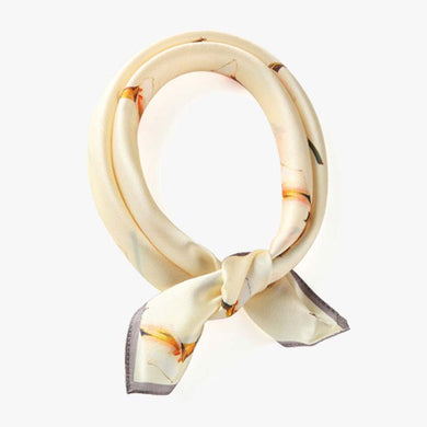 Elegant Natural Silk Yellow Bandanas Women