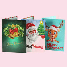 Load image into Gallery viewer, Christmas Cards with Diamonds Drilling 8 Cards