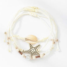 Load image into Gallery viewer, Blue/Brown Seashell Seastar Charming Bracelets