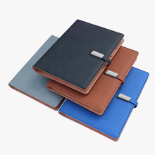 Load image into Gallery viewer, Functional Organizer Folio Leather Notebook with Charger&amp;16G Disk Business Travel