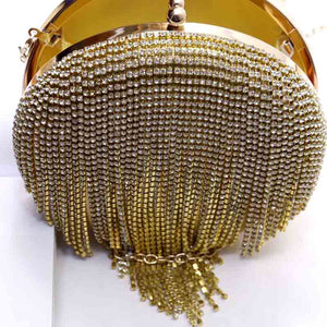 Diamond Handbag for Women Golden