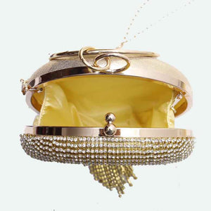 Diamond Handbag for Women Golden
