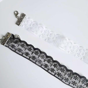 Black and White Lace sexy Choker